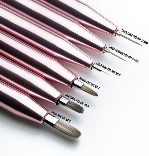 Πινέλο Thin Oval Pro Gel Rose Gold Molly Nails Nr 4