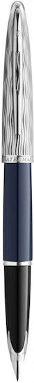 Waterman Carene Deluxe Blue Ct Special Edition 2022 Fountain Pen 3026981663437 Nibs Fine 18k