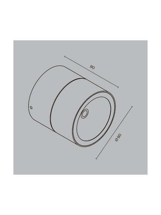 Maytoni Outdoor Ceiling Spot with Integrated LED in White Color O310CL-L5W3K