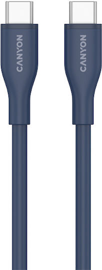 Canyon USB 2.0 Кабел USB-C Мъжки - USB-C 60W Син 1м CNS-CC60SC10DB