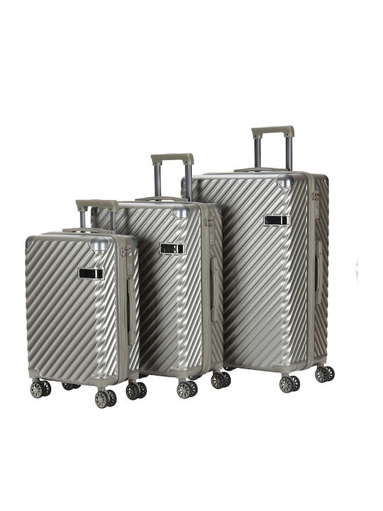 Kourk Medium Hard Metal Suitcase With 4 Wheels Height 67cm