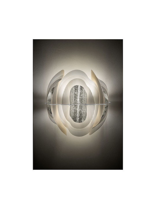 Slamp Leuchte Wand mit Fassung E14 Weiß 33x31x21cm