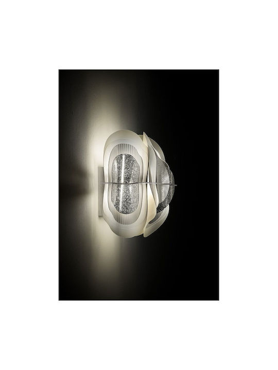 Slamp Leuchte Wand mit Fassung E14 Weiß 33x31x21cm