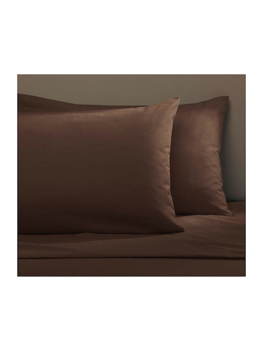 Kotonia Home Σεντόνι Υπέρδιπλο 220x240εκ. Brown