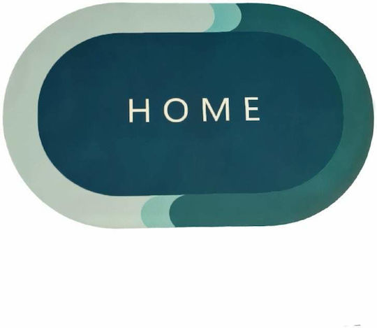 Неслизащо Бански килим Овални Turquoise/green 77x47.5бр