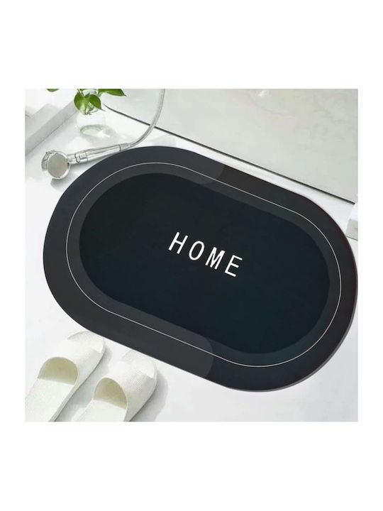 Antiderapant Covoraș de Baie Oval Dark Navy Blue 77x47.5buc