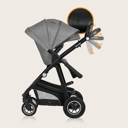 Lionelo Bianca Adjustable 3 in 1 Baby Stroller Suitable from 6+ Months Gray 11kg