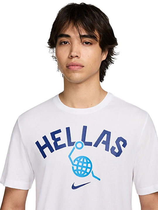 Team Greece Olympics Dri-Fit Athletic T-shirt White