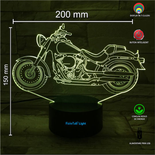 3D LED Night Light Декоративна Лампа 3D илюзия Многоцветен