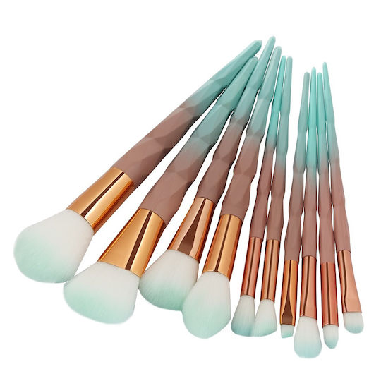 Zenifique Set Profesional cu Pensule de Machiaj pentru Blush din Perie Sintetică 10 Bucăți