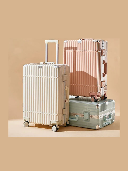 Kourk Medium Hard Blue Travel Suitcase with 4 Wheels Height 69cm