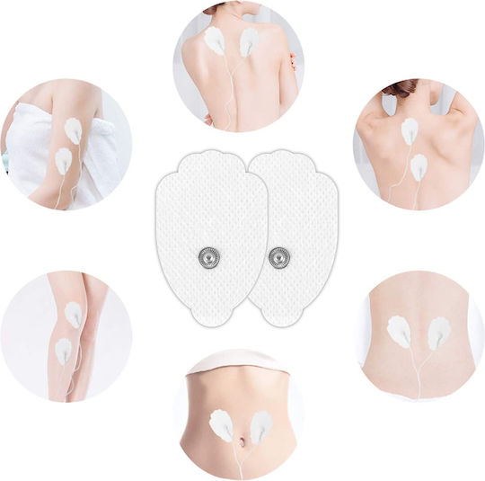 Set 2 Zenifique Medical Electrodes Gel Pads for Electrostimulation Device 7.5 cm x 4.5 cm White
