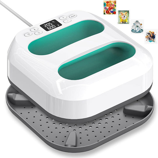Große Tragbare OEM Thermoverarbeitungsmaschine 9x9 Zoll Mini-Presse 23x23 cm