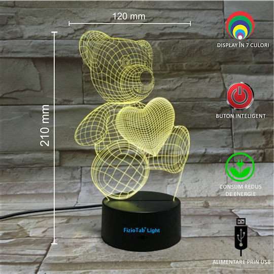 Lumini LED Lampă decorativă pentru copii Multicolor 21x3cm