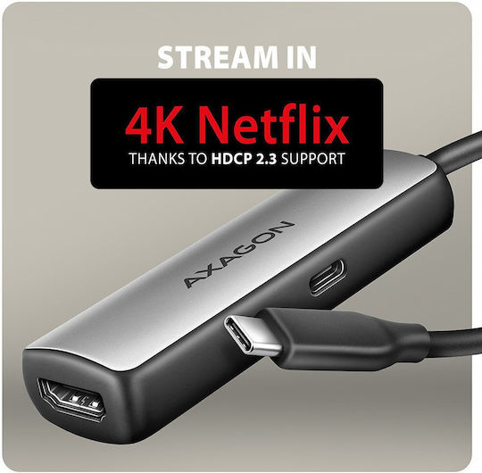 Axagon Konverter USB-C / HDMI / DisplayPort / Thunderbolt männlich zu HDMI weiblich 1Stück