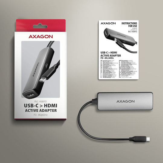 Axagon Konverter USB-C / HDMI / DisplayPort / Thunderbolt männlich zu HDMI weiblich 1Stück