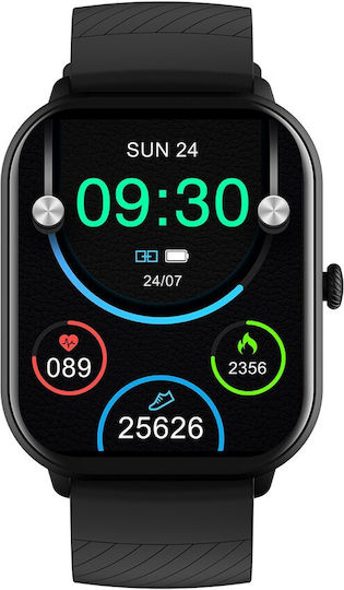 Denver SWC-187 42mm Smartwatch with Heart Rate Monitor Black