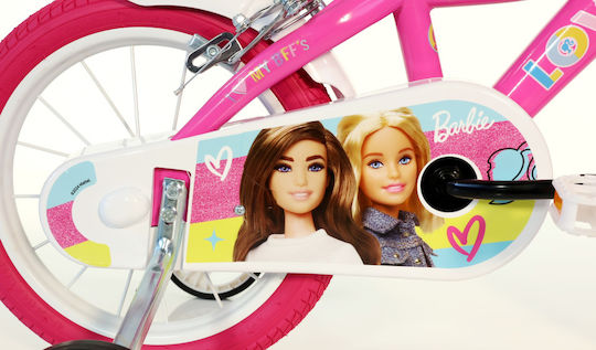 Dino Bikes Barbie 16" Παιδικό Ποδήλατo Πόλης Ροζ