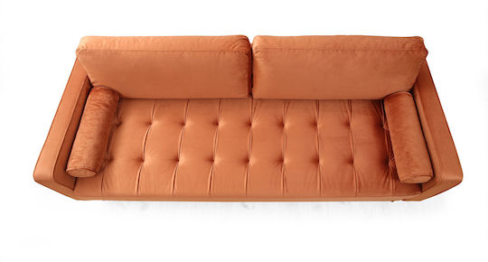 Rome Three-Seater Couch Orange 215x70x90cm