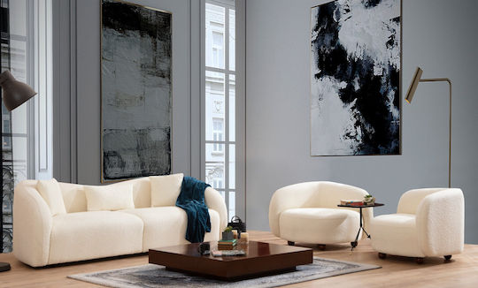 Venedik Dreisitzer Sofa Creme 236x91x76cm