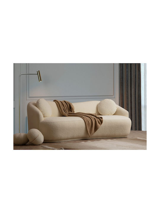Ancona Dreisitzer Sofa Creme 225x98x76cm
