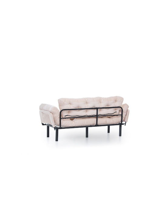 Nitta Τριθέσιος Καναπές Κρεβάτι Cream 185x70x85εκ.