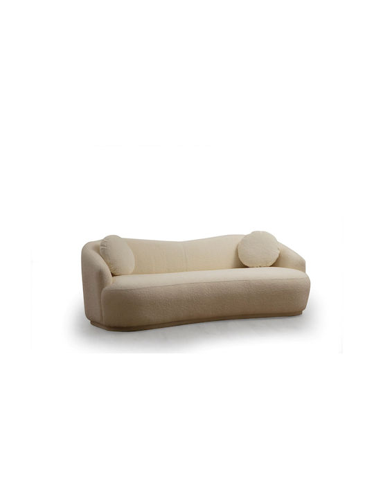 Ancona Dreisitzer Sofa Creme 225x98x76cm