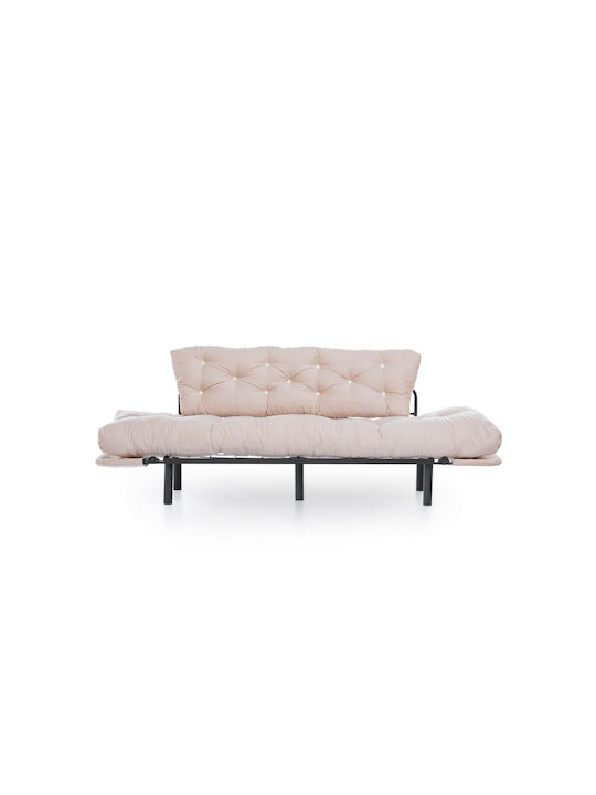 Nitta Τριθέσιος Καναπές Κρεβάτι Cream 185x70x85εκ.