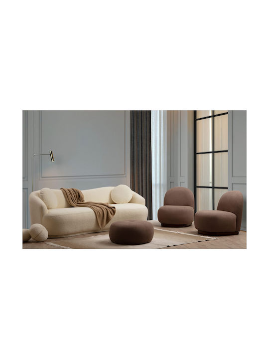 Ancona Dreisitzer Sofa Creme 225x98x76cm