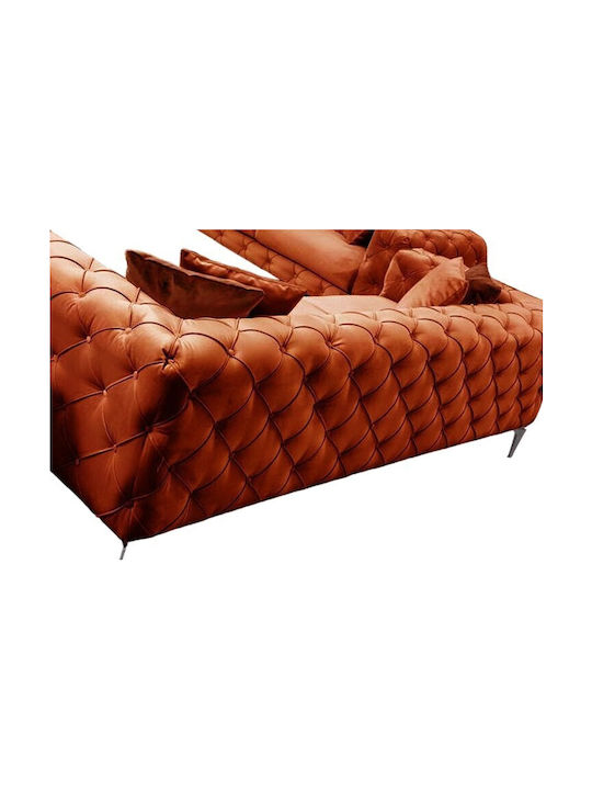 Three-Seater Couch Orange 245x95x73 cm