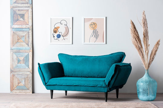 Vino Doppelsitzer Sofa Bett Petrol 120x50x38cm