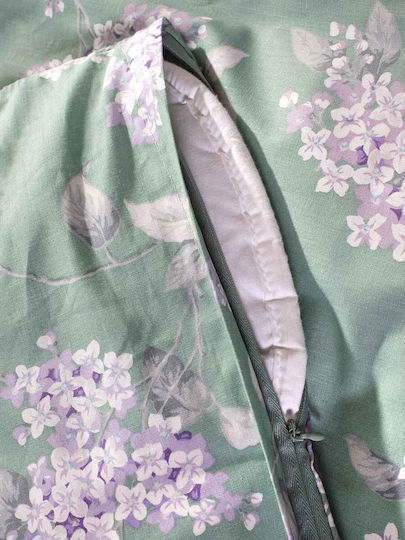 Peiraiki Patraiki Duvet Cover Set Cotton Single with Pillowcase 170x250 Serenelle Green