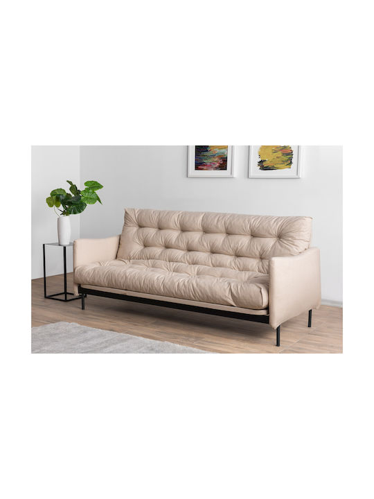 Renge Τριθέσιος Καναπές Κρεβάτι Cream 200x82x92εκ.