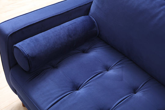 Rome Three-Seater Couch Navy Blue 215x70x90cm