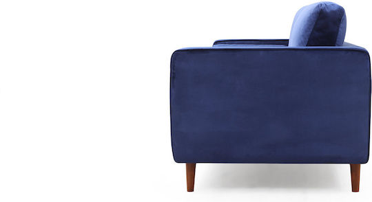Rome Three-Seater Couch Navy Blue 215x70x90cm