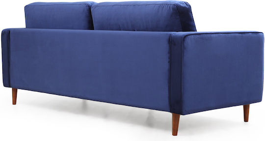 Rome Three-Seater Couch Navy Blue 215x70x90cm