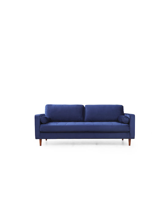 Rome Τριθέσιος Καναπές Navy Blue 215x70x90εκ.