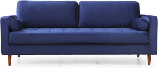Rome Three-Seater Couch Navy Blue 215x70x90cm
