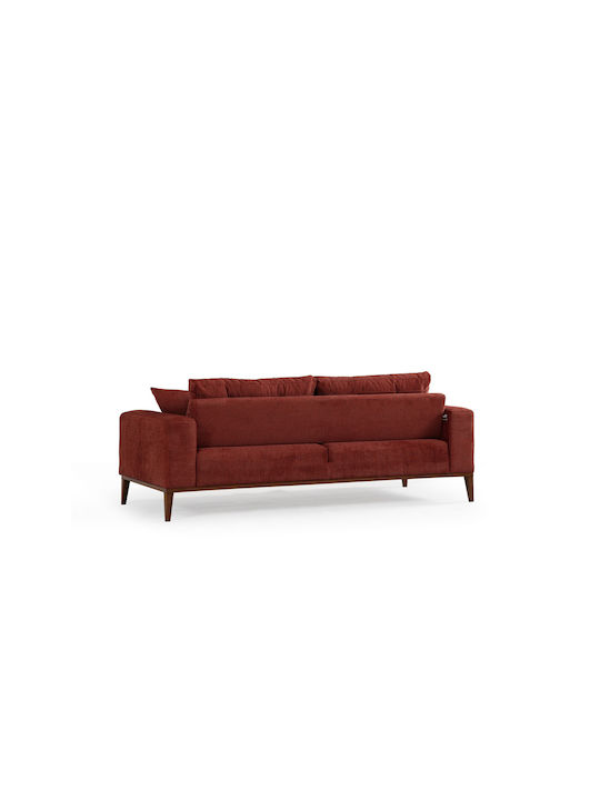 Sinor Three-Seater Couch Bed Tile Red 225x92x75cm