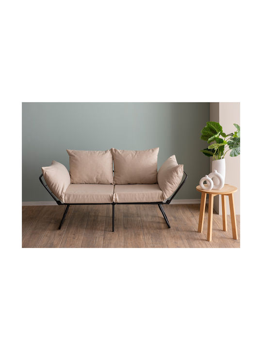 Viper Διθέσιος Καναπές Κρεβάτι Cream 150x60x78εκ.