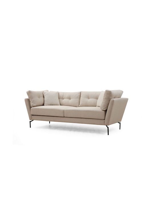 Mapa Three-Seater Couch Cream 214x90x84 cm