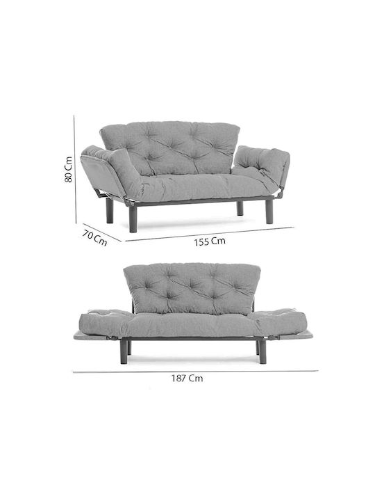 Nitta Doppelsitzer Sofa Bett Mehrfarbig 155x73x85cm