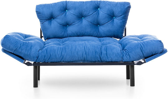 Nitta Canapea Cu Două Locuri Pat Albastru Marin 155x70x85cm