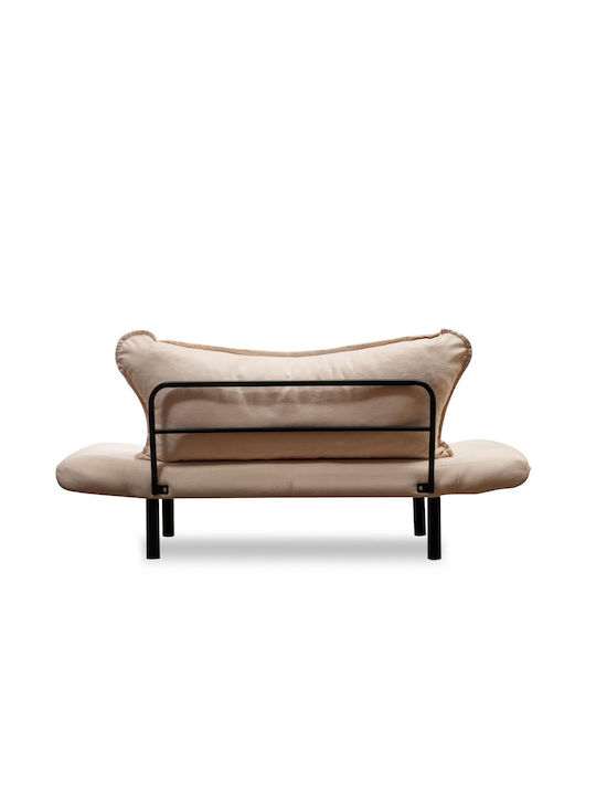 Two-Seater Couch Cream 140x65x70 cm