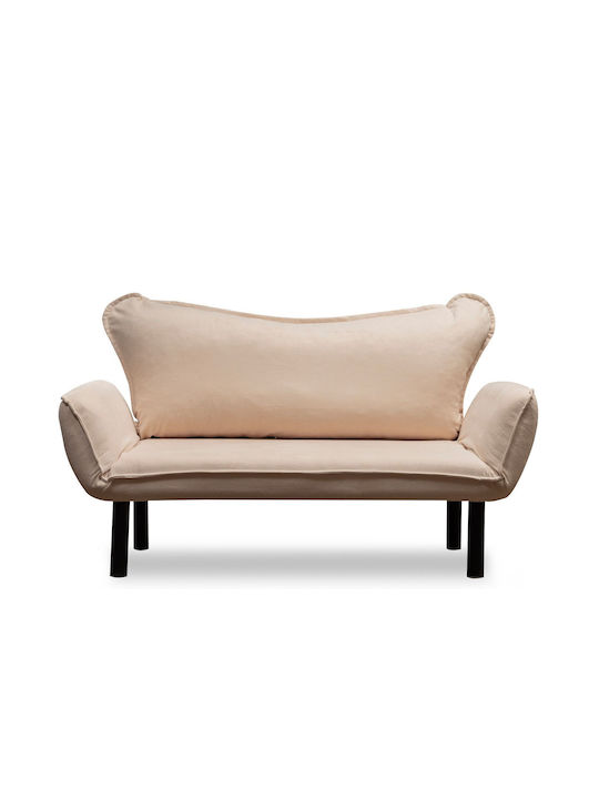 Two-Seater Couch Cream 140x65x70 cm