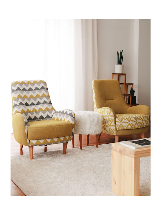 Zikzak Armchair Armchair - Berzera Multi-yellow 75x88x95cm