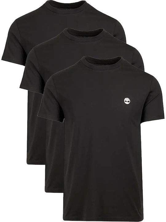 Dunstan River Men's Undershirts Short-sleeved in Black Color 3Pack