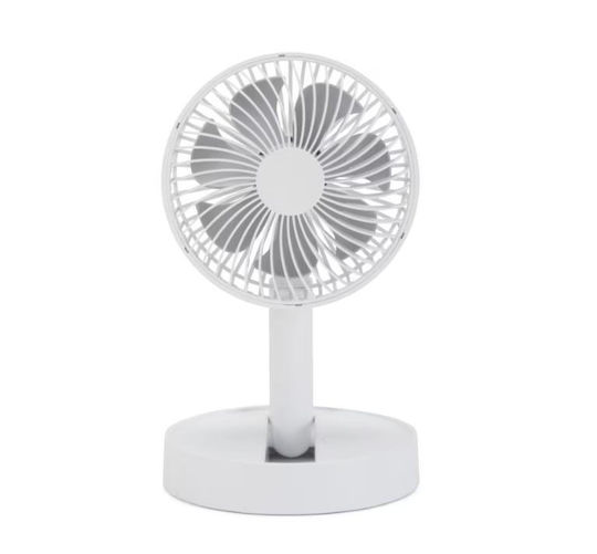 Ventilator de Birou Reîncărcabil Livoo Dom510w 4 Viteze Diametru 15 Cm Baterie 1800 Mah Autonomie 11 Ore Bază Antiderapantă Alb