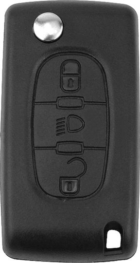 Techsuit Car Key Case 1021.01 Citroen Black