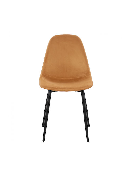 Leonardo Dining Room Velvet Chair Gold 45x47x87cm